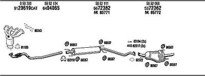 WALKER OP45331 система выпуска ог на OPEL ASTRA G седан (F69_)