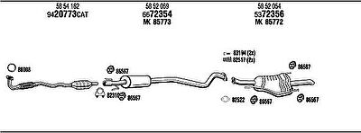 WALKER OP45335 система выпуска ог на OPEL ASTRA G универсал (F35_)