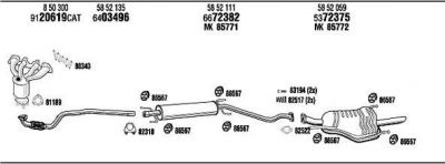 WALKER OP45343 система выпуска ог на OPEL ASTRA G седан (F69_)