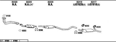 WALKER OP52205A система выпуска ог на OPEL ASCONA C (81_, 86_, 87_, 88_)
