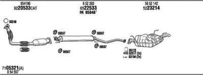 WALKER OP55178C система выпуска ог на OPEL VECTRA B универсал (31_)