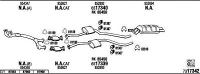 WALKER OP73123B система выпуска ог на OPEL OMEGA A (16_, 17_, 19_)