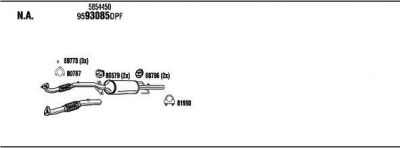 WALKER OPH09249A система выпуска ог на OPEL ASTRA H фургон (L70)
