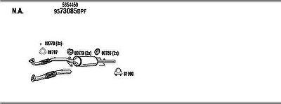WALKER OPH09249B система выпуска ог на OPEL ASTRA H фургон (L70)