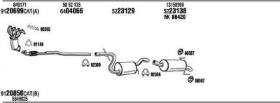 WALKER OPH17844 система выпуска ог на OPEL ASTRA H (L48)