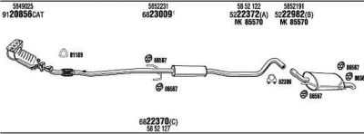 WALKER OPH18229 система выпуска ог на OPEL CORSA C (F08, F68)