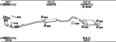 WALKER OPH18467 система выпуска ог на OPEL CORSA C (F08, F68)