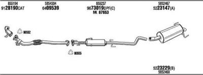 WALKER OPH19119BE система выпуска ог на OPEL ASTRA H (L48)