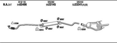 WALKER OPT15342 система выпуска ог на OPEL ASTRA G седан (F69_)
