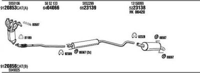 WALKER OPT18295 система выпуска ог на OPEL ASTRA H (L48)