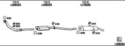 WALKER PE20044 система выпуска ог на PEUGEOT 205 I (741A/C)