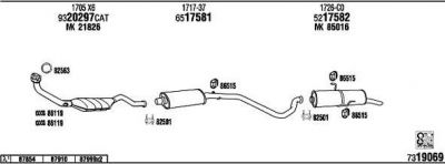 WALKER PE30635 система выпуска ог на PEUGEOT 306 (7B, N3, N5)