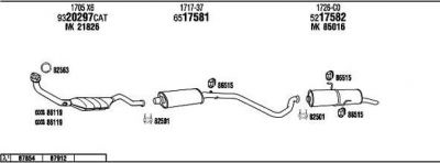 WALKER PE30657 система выпуска ог на PEUGEOT 306 (7B, N3, N5)