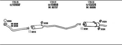 WALKER PE40529 система выпуска ог на PEUGEOT 405 I (15B)