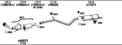 WALKER PEH15904A система выпуска ог на PEUGEOT 307 (3A/C)