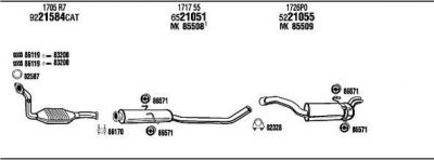 WALKER PET04747 система выпуска ог на PEUGEOT 806 (221)