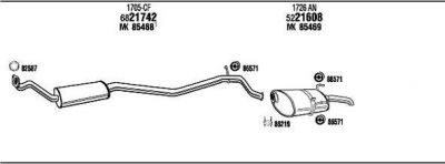 WALKER PET07869A система выпуска ог на PEUGEOT 406 Break (8E/F)