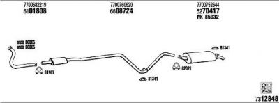 WALKER RE20122B система выпуска ог на RENAULT SUPER 5 (B/C40_)