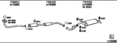 WALKER RE57009 система выпуска ог на RENAULT CLIO I (B/C57_, 5/357_)