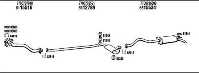WALKER RE72193 система выпуска ог на RENAULT 21 универсал (K48_)