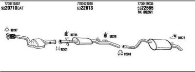 WALKER REH09043AA система выпуска ог на RENAULT CLIO II (BB0/1/2_, CB0/1/2_)