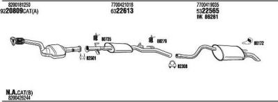 WALKER REH09043CB система выпуска ог на RENAULT CLIO II (BB0/1/2_, CB0/1/2_)