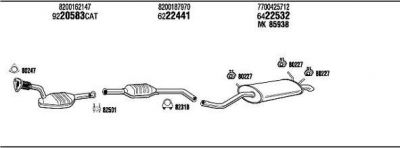 WALKER REH11490A система выпуска ог на RENAULT MEGANE I Cabriolet (EA0/1_)