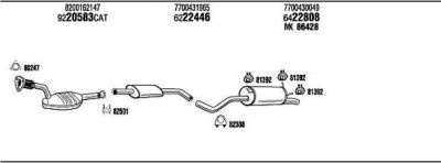 WALKER REH11490BB система выпуска ог на RENAULT MEGANE I Cabriolet (EA0/1_)