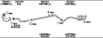 WALKER REH17728B система выпуска ог на RENAULT MEGANE II седан (LM0/1_)