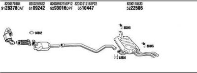 WALKER REH18643A система выпуска ог на RENAULT LAGUNA II (BG0/1_)