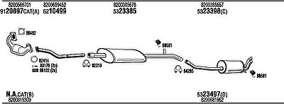 WALKER REH19053 система выпуска ог на RENAULT CLIO III (BR0/1, CR0/1)