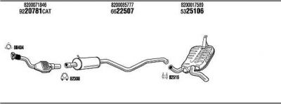 WALKER REK015473B система выпуска ог на RENAULT LAGUNA II (BG0/1_)