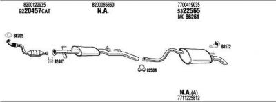 WALKER REK016104AA система выпуска ог на RENAULT CLIO II (BB0/1/2_, CB0/1/2_)