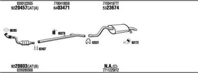 WALKER REK016104AB система выпуска ог на RENAULT CLIO II (BB0/1/2_, CB0/1/2_)