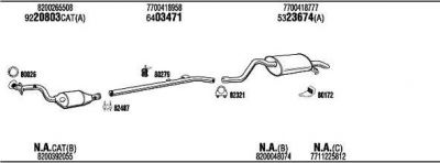 WALKER REK016104B система выпуска ог на RENAULT CLIO II (BB0/1/2_, CB0/1/2_)