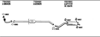 WALKER RET05254A система выпуска ог на RENAULT MEGANE I (BA0/1_)