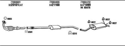 WALKER RET05345 система выпуска ог на RENAULT MEGANE I (BA0/1_)