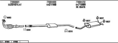 WALKER RET05584 система выпуска ог на RENAULT MEGANE I (BA0/1_)