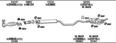 WALKER SAH08775A система выпуска ог на SAAB 9-5 (YS3E)