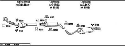 WALKER SK61028B система выпуска ог на SKODA OCTAVIA Combi (1U5)