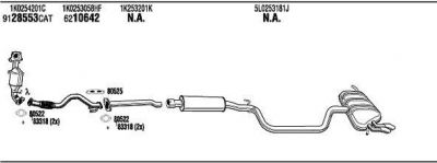 WALKER SKK032750BB система выпуска ог на SKODA YETI (5L)