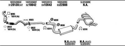 WALKER SKK033683 система выпуска ог на SKODA YETI (5L)