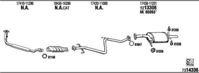 WALKER TO50868 система выпуска ог на TOYOTA COROLLA Liftback (_E9_)