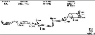 WALKER TO50894B система выпуска ог на TOYOTA COROLLA (_E9_)