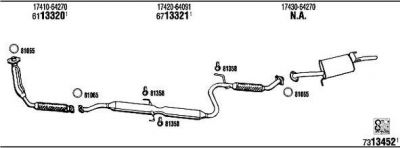 WALKER TO51115 система выпуска ог на TOYOTA COROLLA Station Wagon (_E9_)