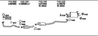 WALKER TO51131 система выпуска ог на TOYOTA COROLLA Compact (_E10_)