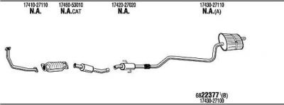 WALKER TO51169 система выпуска ог на TOYOTA COROLLA Liftback (_E11_)