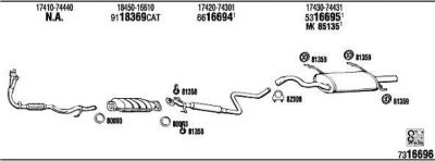 WALKER TO55970 система выпуска ог на TOYOTA CARINA II (_T17_)