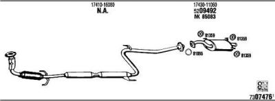 WALKER TO85863 система выпуска ог на TOYOTA COROLLA Liftback (_E8_)