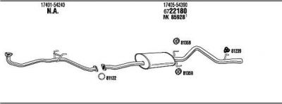 WALKER TO87818 система выпуска ог на TOYOTA HILUX II пикап (LN8_, RN5_, LN6_, YN6_, YN5_, LN5_, RN6_)